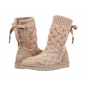 UGG Women's Beige Knit Winter Boots
